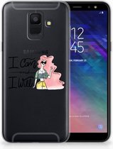 Geschikt voor Samsung Galaxy A6 (2018) Uniek TPU Hoesje i Can