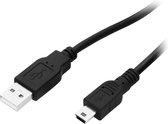 Mini USB Kabel 1 meter - Zwart
