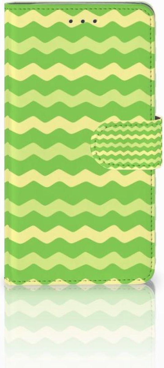 Samsung Galaxy J7 2016 Telefoon Hoesje Waves Green