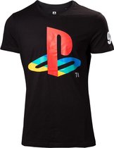 PlayStation - Classic Logo And Colors heren unisex T-shirt zwart - S