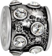 Quiges - 925 - Zilveren - Bedels -Sterling zilver - Beads - Zirkonia Ornament Kraal Charm - Geschikt – voor - alle bekende merken - Armband Z177