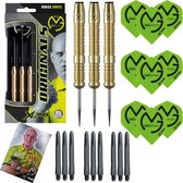 Michael van Gerwen 100% Brass 23 gram inclusief 3 sets van Gerwen darts flights en darts shafts