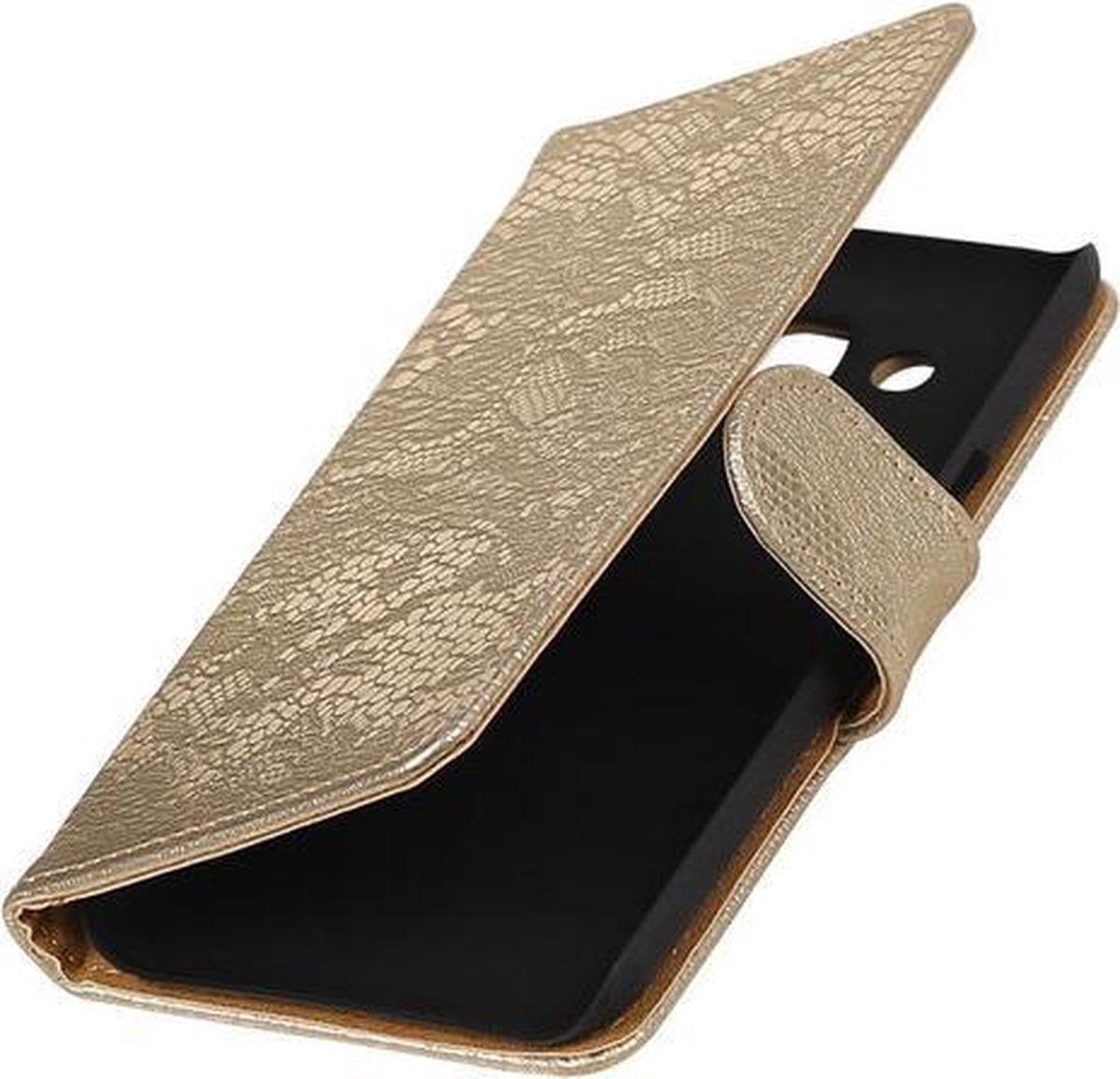 BestCases.nl Huawei P9 / Eva-L09 Lace booktype hoesje Goud