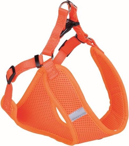 Nobby hondentuig Mesh Reflect - Neon Oranje - S - buikomtrek 41 tot 46 cm