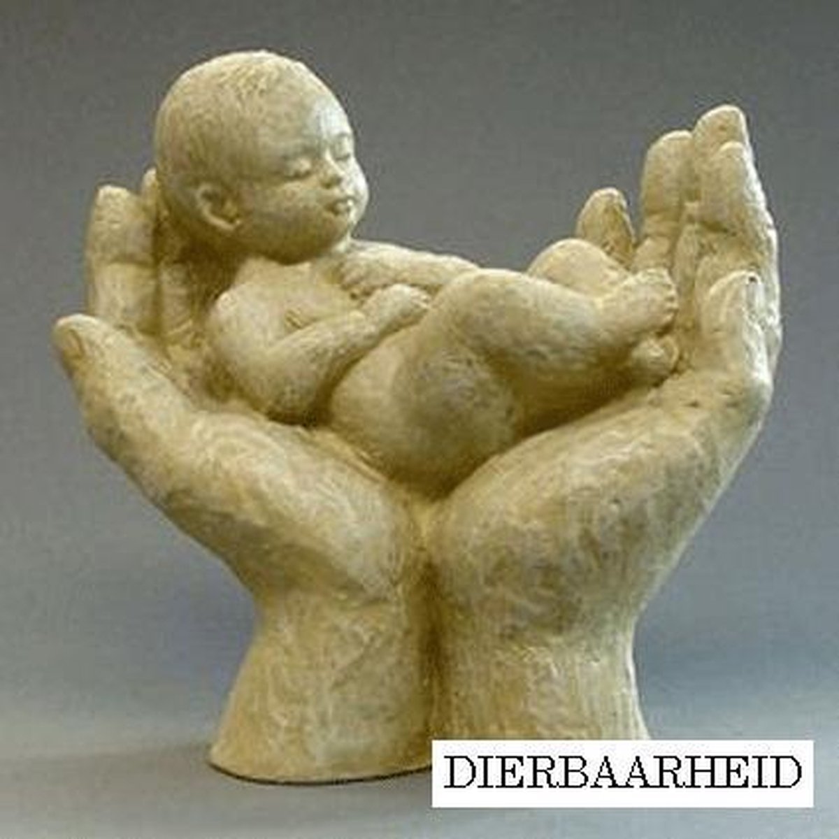 Goedkoopste Parastone beeldje baby in handen - Dierbaarheid - ivoor -1264.50 - 12 cm hoog