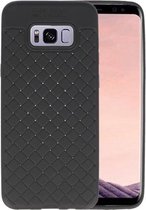 Zwart Geweven TPU case hoesje voor Samsung Galaxy S8 Plus