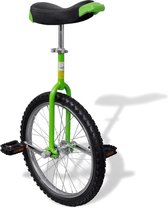 Eenwieler verstelbaar Groen 20 inch + Beschermhandschoenen bij installatie - Circusfiets eenwieler - Acrobaat eenwieler