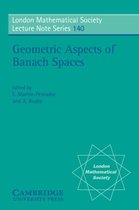 London Mathematical Society Lecture Note SeriesSeries Number 140- Geometric Aspects of Banach Spaces