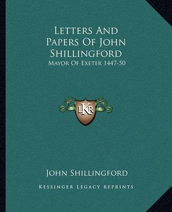 Letters and Papers of John Shillingford - cover
