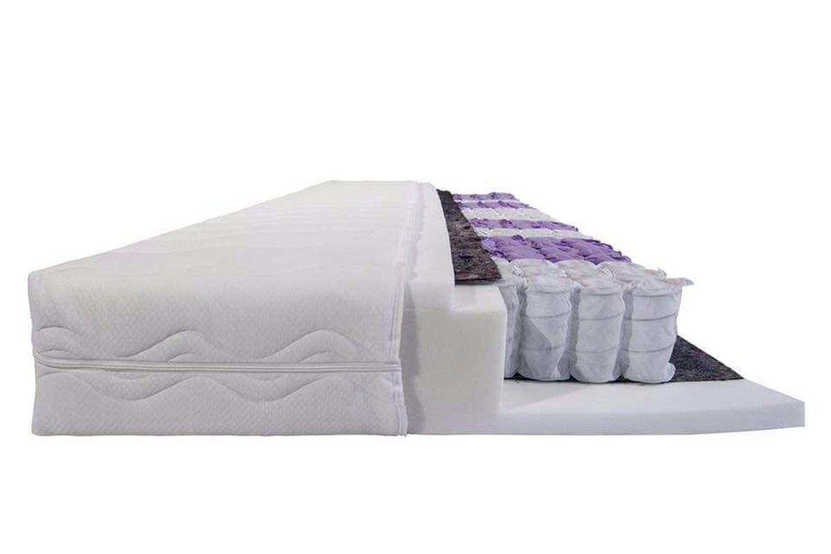 Global bedding Bonell veer matras 90 x 200 20cm dik wit