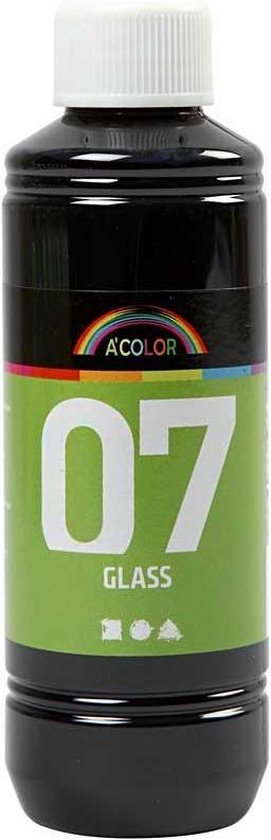 A-Color Glass, zwart, 250 ml