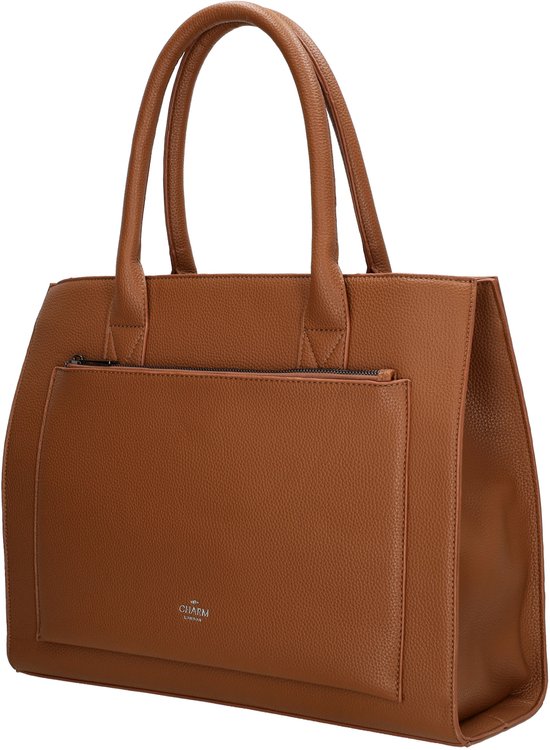 Sacoche pour ordinateur portable Charm London Pentonville 13,3 pouces (29,4 x 16,6 cm) - Cognac