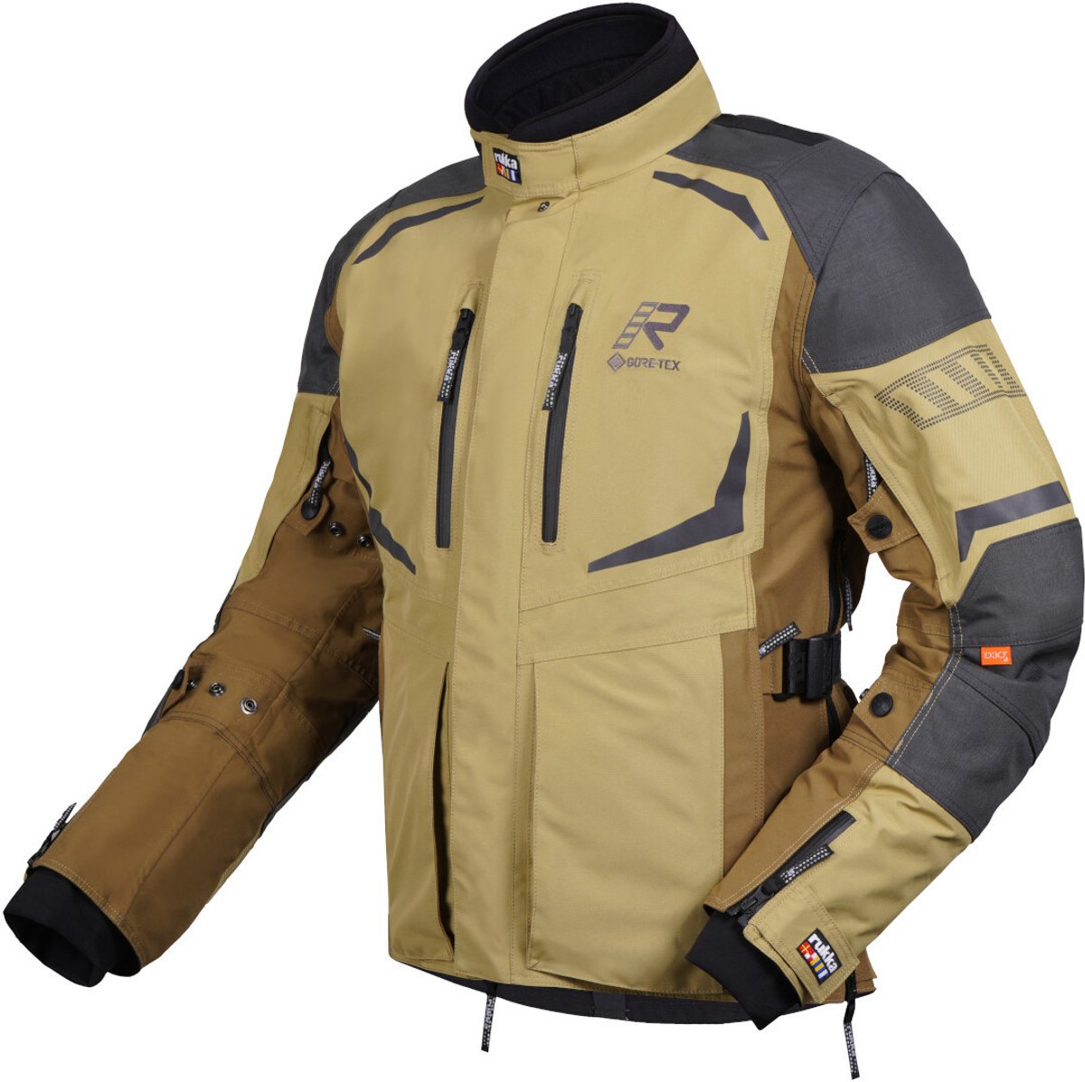 Rukka Ventu-R Khaki Bruin Waterdichte Textiele Motorjas - Jas