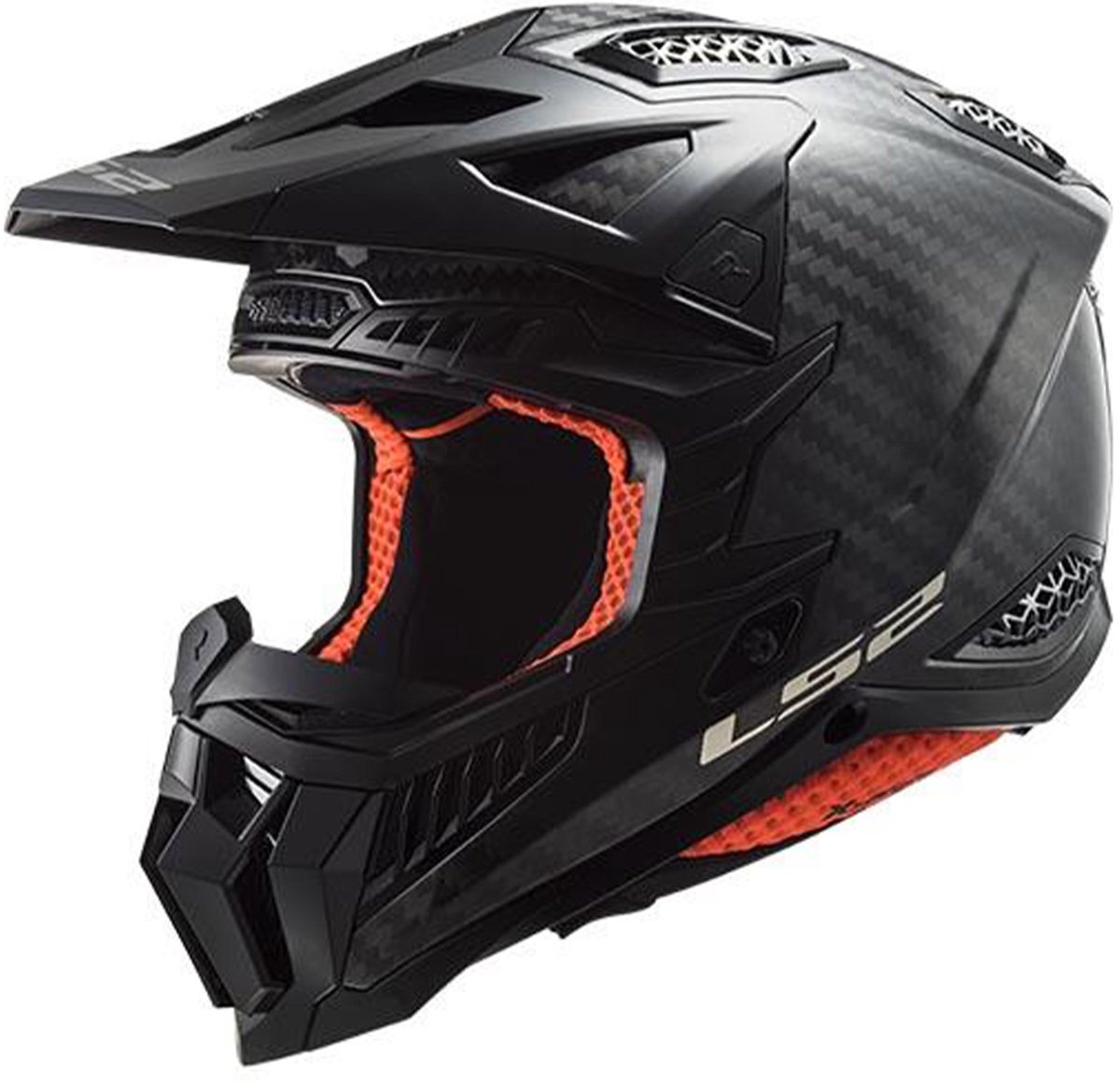 LS2 MX703 C X-Force Glanzend Carbon Helm - Helm