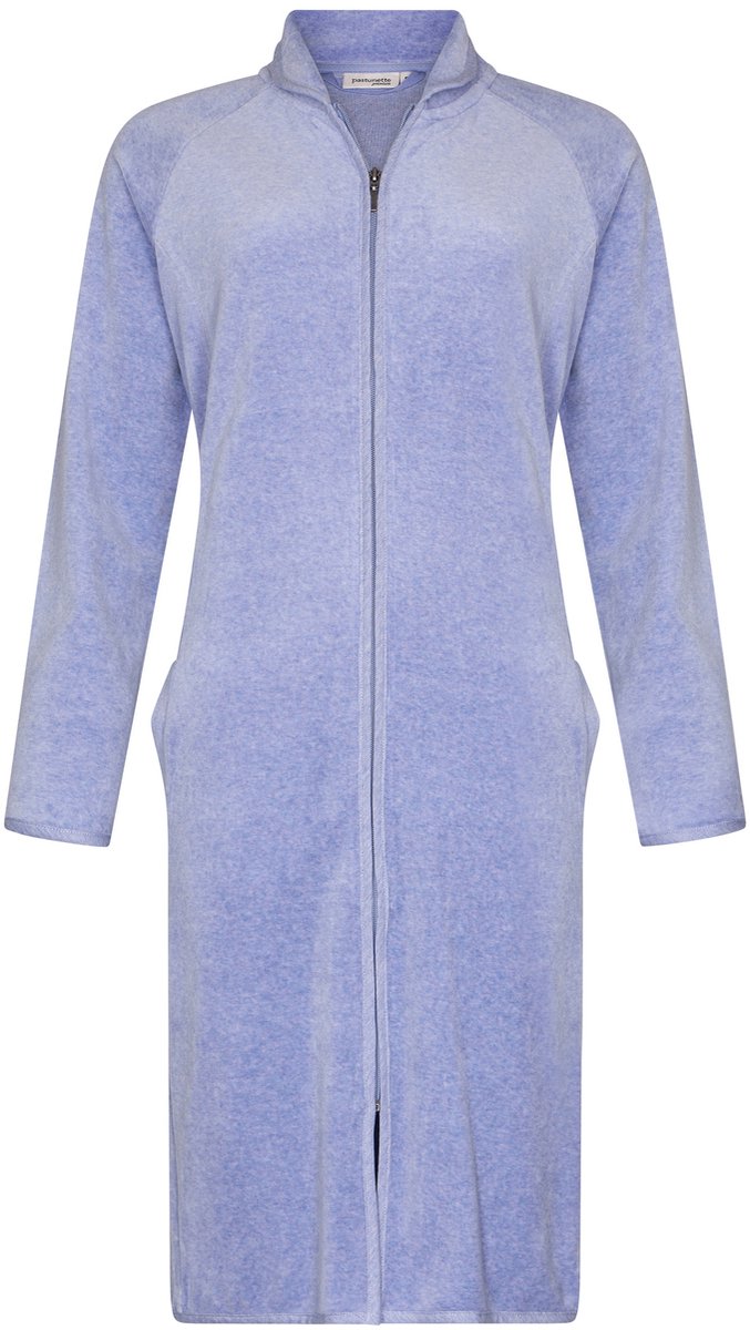 Pastunette Premium Badjas Soft Sketches - Velour - Blauw