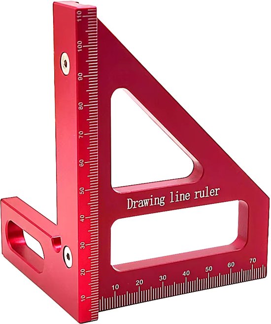 DW4Trading Outil de marquage de précision Équerre de marquage multiple 3D 110 mm métrique - Outil de mesure en aluminium