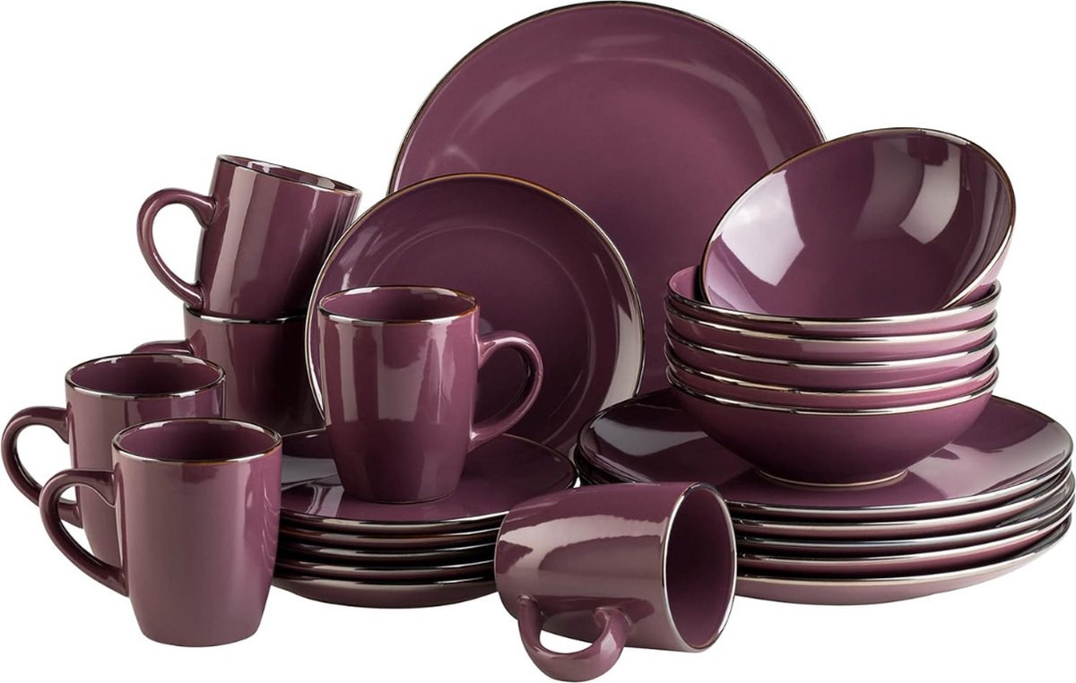 VELTRR® Serviesset 6 Persoons - Serviessets - Bordenset - Chique Bordenset - Porselein