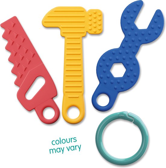 SES Creative - Tiny Talents - Sensorisch speelgoed gereedschap - Montessori - bijten, voelen, sabbelen, spelen - verschillende texturen - baby speelgoed van Merkloos — afbeelding 5