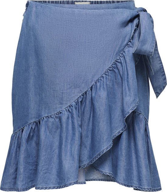 ONLY - ONLBEA SOFIA WRAP DNM SKIRT BJ - Dames - Rokken