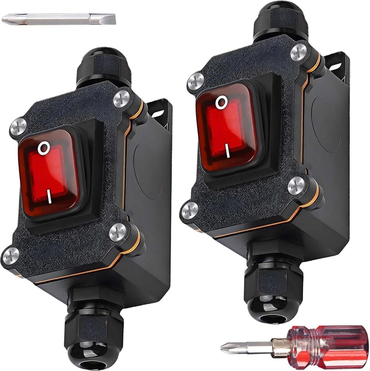 CABLEPELADO Waterdichte tuimelschakelaar,2 standen,4