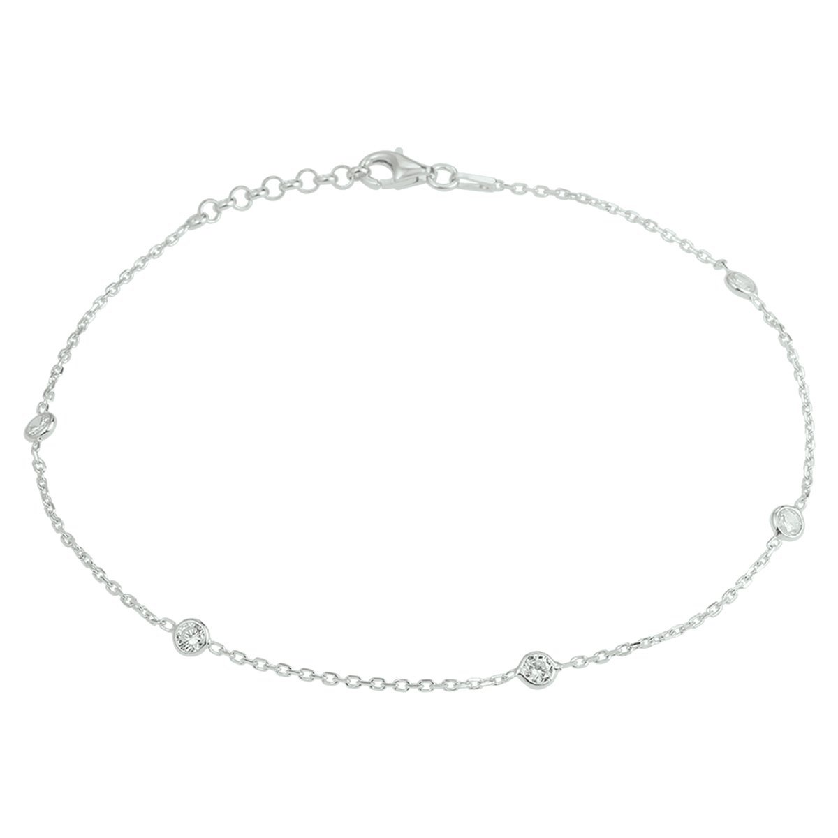 Enkelbandje zirkonia 24 + 2 cm