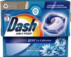 Dash - Lenor Collectie - Wasmiddel Capsules - All-in-1 Pods - Witte en Gekleurde Was - Zeebries - 17 Wasbeurten