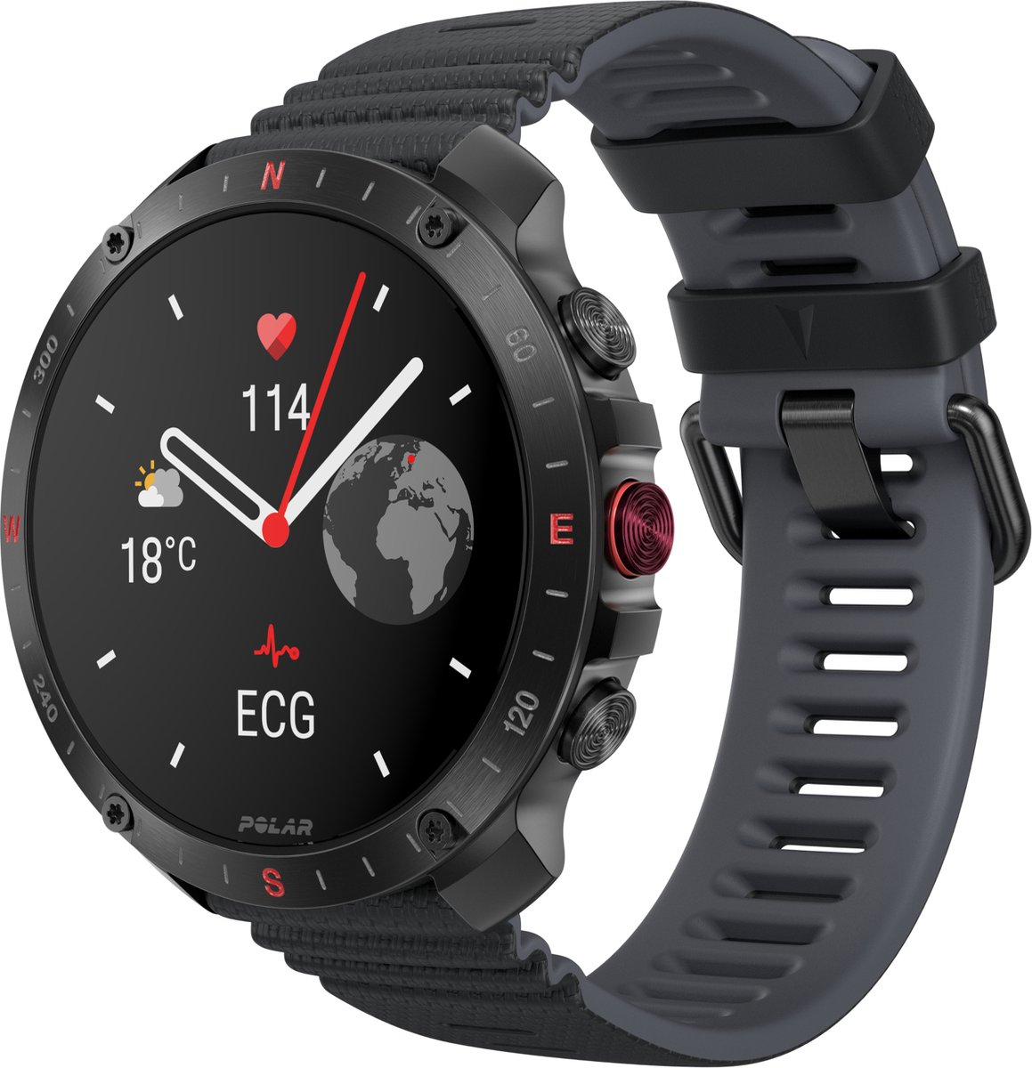 Afbeelding 2 van Polar Grit X2 Pro Smartwatch Night Black met extra bandje