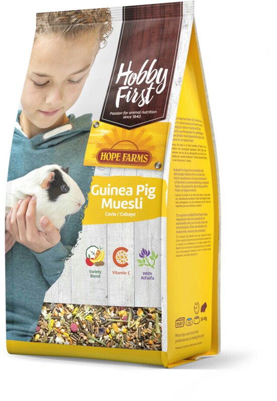HobbyFirst Hope Farms Cavia Muesli - 3 x 2,5 kg - Voordeelverpakking