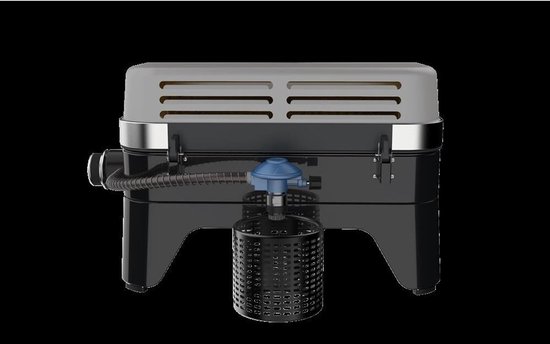 Campingaz Attitude 2go CV BBQ - Draagbare Gas barbecue - voorgemonteerde outdoor grill - werkt op een Campingaz ventielcartouche - tafel barbecue met ingebouwde thermometer - draagbare barbecue met vaatwasserbestendige onderdelen - grijs/zwart