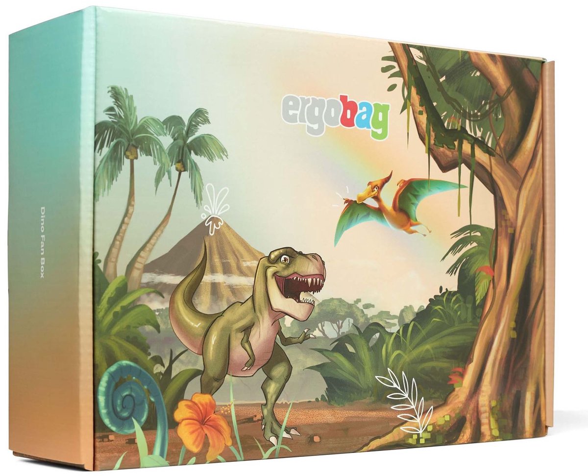 ergobag Schooltas accessoires Drinkfles Fan Box Dinosaurier Veelkleurig
