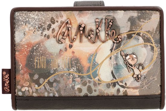 Monedero Anekke Con Protección RFID - Multicolor, Espacio Para 10 Tarjetas, Bolsillo Para Monedas