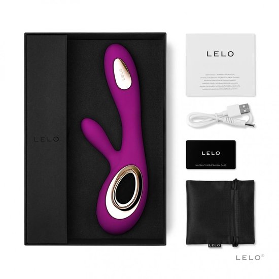 LELO SORAYA Wave, Vibromasseur Rabbit Utilisant WaveMotion, Sextoyse couple plaisir, Vibromasseurs feminin va et vient, LELO Sex Toýs Femme Clitoridien, Deep Rose