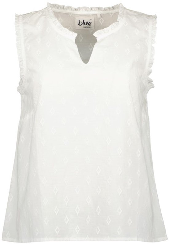 Chemisier femme Blue Seven - haut sans manches - 180252 - blanc - col V - taille 36