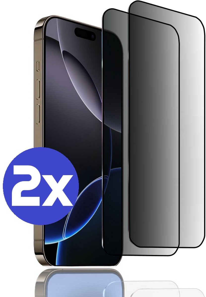 ArmorDrop Privacy Screenprotector Geschikt Voor iPhone 16 Pro - Gehard Glas - 2 Stuks