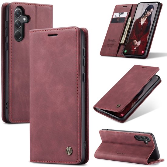 CaseMe Hoesje - Geschikt voor Samsung Galaxy A56 Hoesje - CaseMe 013 Book Case - Bordeaux