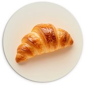 WallCircle® Wandcirkel 60x60 cm - Muurcirkel Croissant - Brood - Beige - Muurdecoratie woonkamer - Wanddecoratie keuken - Kamer decoratie accessoires - Ronde schilderijen
