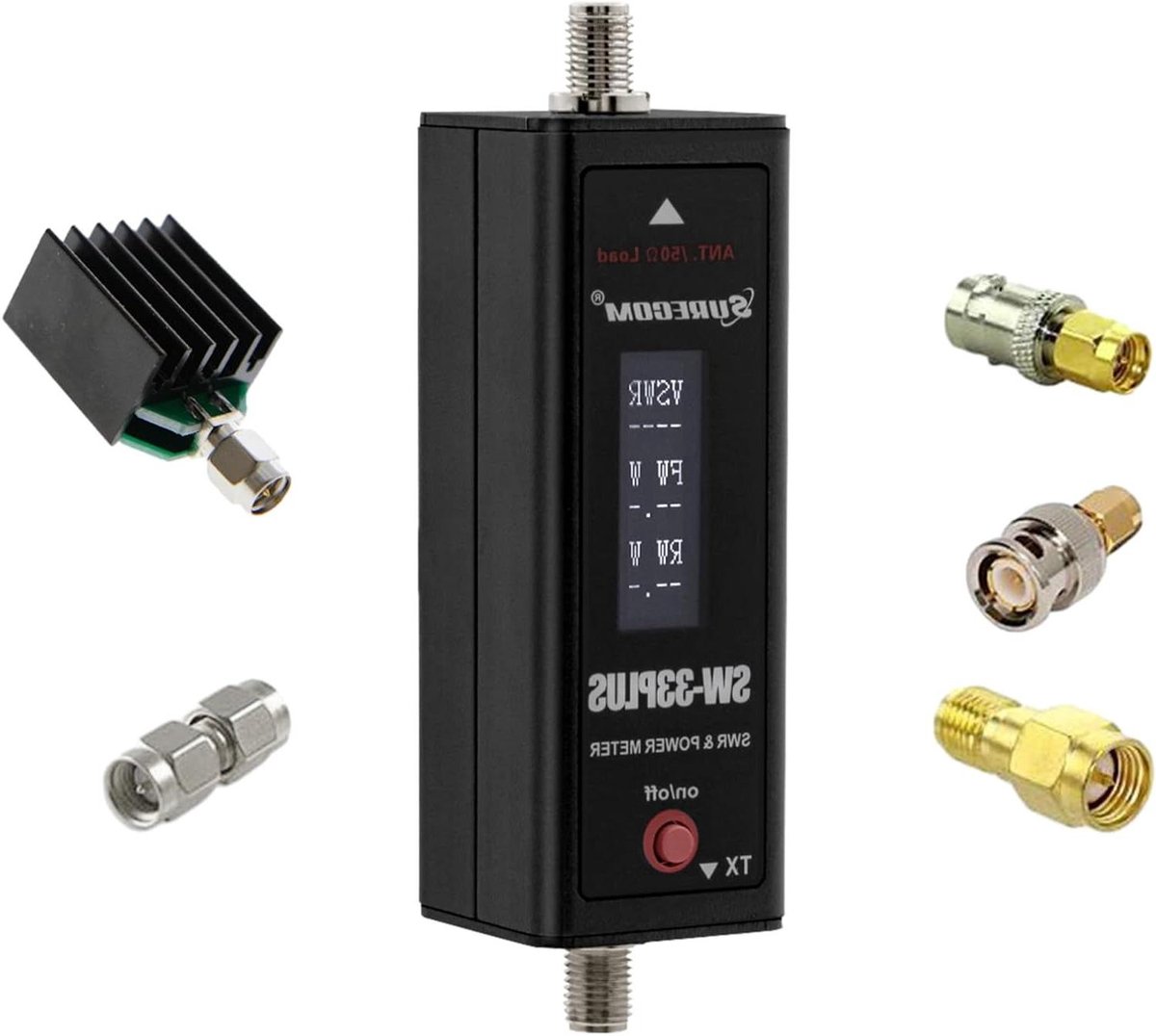VHF/UHF 125-525 MHz Mini RF Power & SWR Meter - SURECOM SW-33 Plus