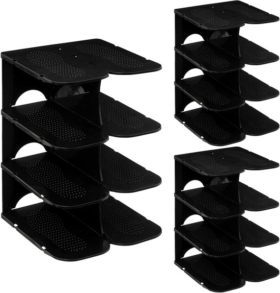 Wmool 4-delige trimplateau set, trimcontainer voor cannabis met zeef, stapelbaar ontwerp, ruimtebesparend, lichtgewicht trimplateau met gaas voor bakken in de keuken, willekeurige kleur