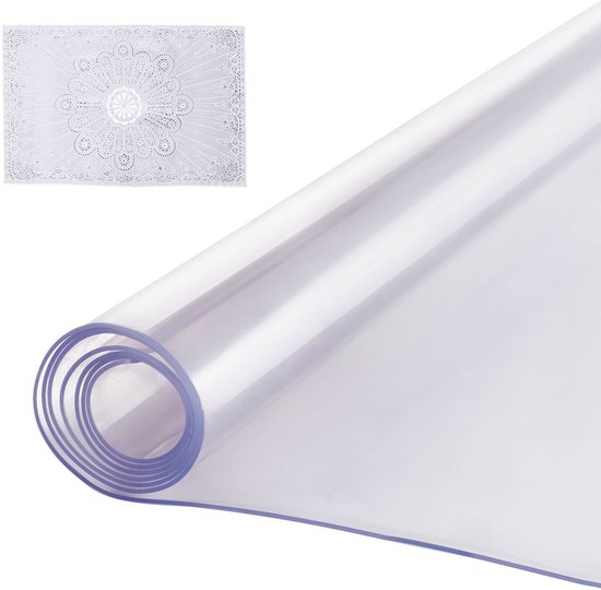 Björn&Schiller Tafelfolie transparant met afgeschuinde randen, 2 mm dik, tafelbescherming 100 x 200 cm, tafelkleed, beschermfolie voor tafel