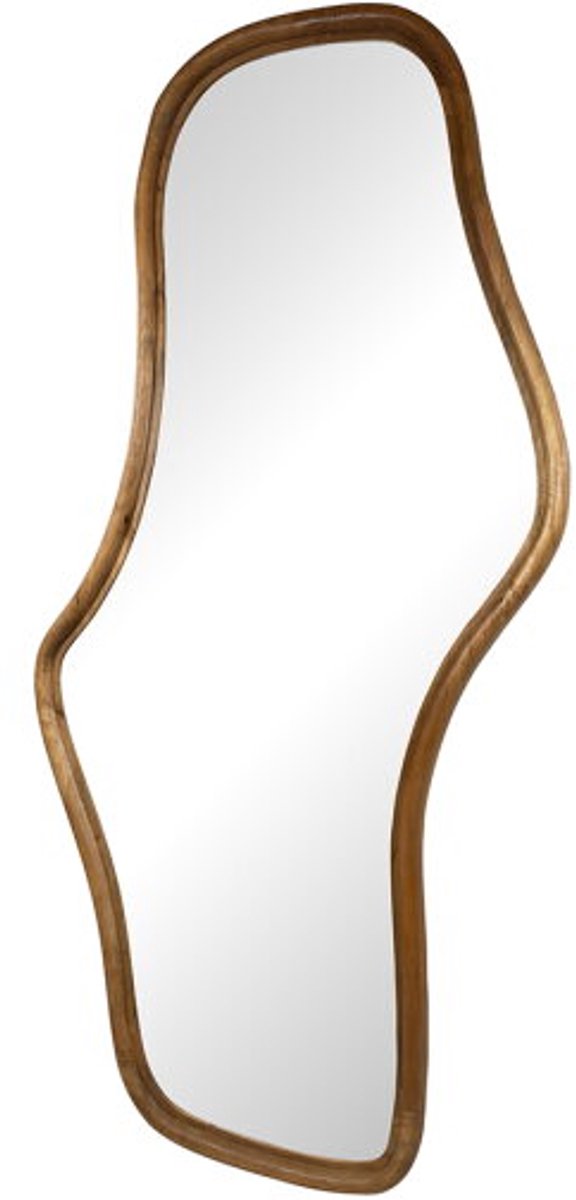 Spiegel Wavy mangohouten lijst 160x80 cm - Naturel