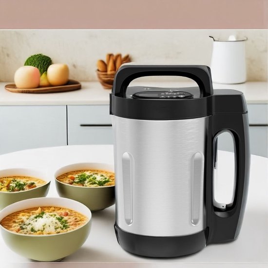 ApexArte® Soepmaker - Blender - Sojamelk Maker - Zwart en Grijs van ApexArte — afbeelding 2