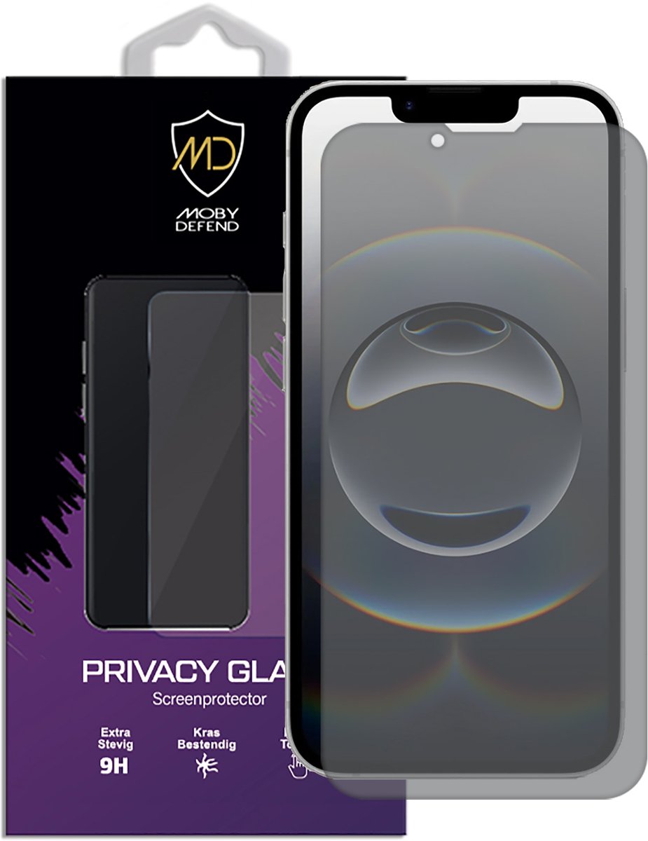MobyDefend Screenprotector - Geschikt voor iPhone 16e - Matte Privacy Glass Screensaver