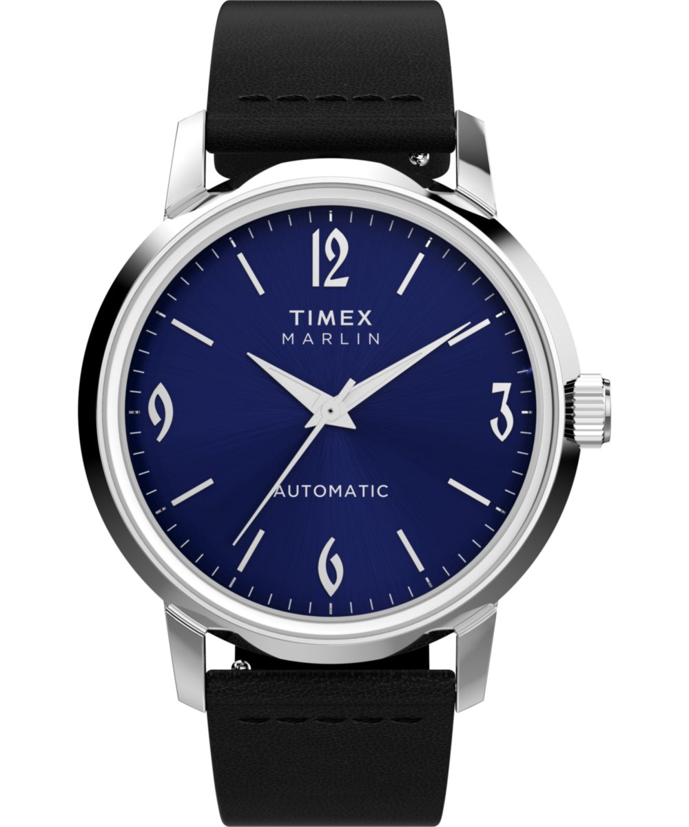 Timex Marlin TW2W93100 Horloge - Leer - Zwart - Ø 40 mm
