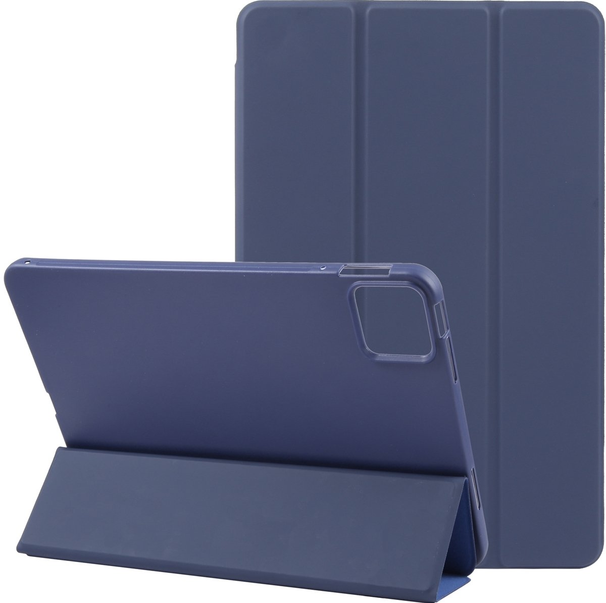 Mobigear Tablethoes geschikt voor Apple iPad Air 11 Inch (2025) Hoes | Mobigear Tri-Fold Gel Bookcase - Donkerblauw