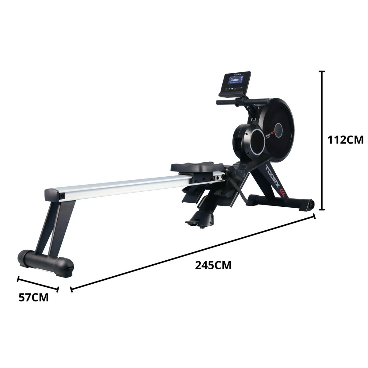 Afbeelding 3 van Toorx Fitness RWX-700 Roeitrainer - Hartslagfunctie - Inklapbaar - Roeitrainers - Zwart
