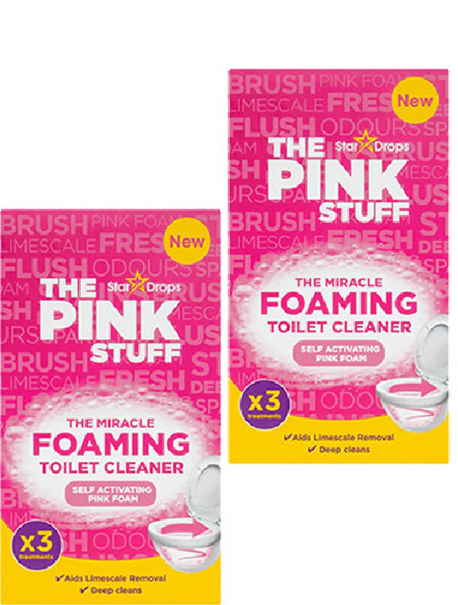 The Pink Stuff | The miracle foaming toilet powder | Toiletreiniger poeder | 6 x 100 gram