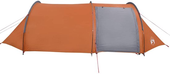 vidaXL - Tunneltent - 4-persoons - waterdicht - oranje van Merkloos — afbeelding 4