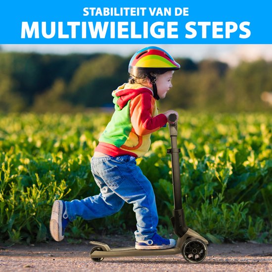 Hurtle Kinderstep - 3-wiel Step - Opvouwbare Scooter Met Verstelbare Hoogte Antislip Platform Led Verlichte Wielen Step Voor Meisjes Jongens Van 2 T 684b3805b7b59b08e20b4101