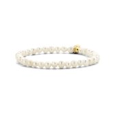 Bracelet en acier avec perles - Collection CO88 8CB-91075 - Femme - Doré - 4-5 mm - Perle - 17 cm -