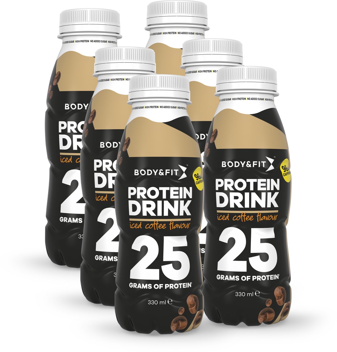 Goedkoopste Body&Fit Proteine Drink - Kant en Klare Eiwitshake - Proteïne Supplement - Ice Coffee - 6x330ml